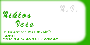 miklos veis business card